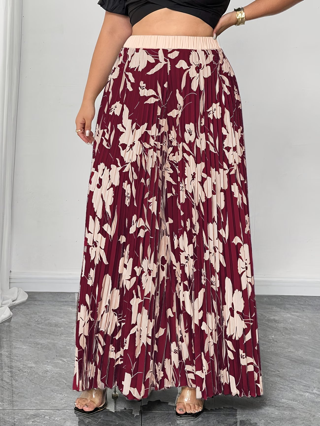 ๐ธ Elegant Floral Print Wide Leg Pants for Women ๐ธ