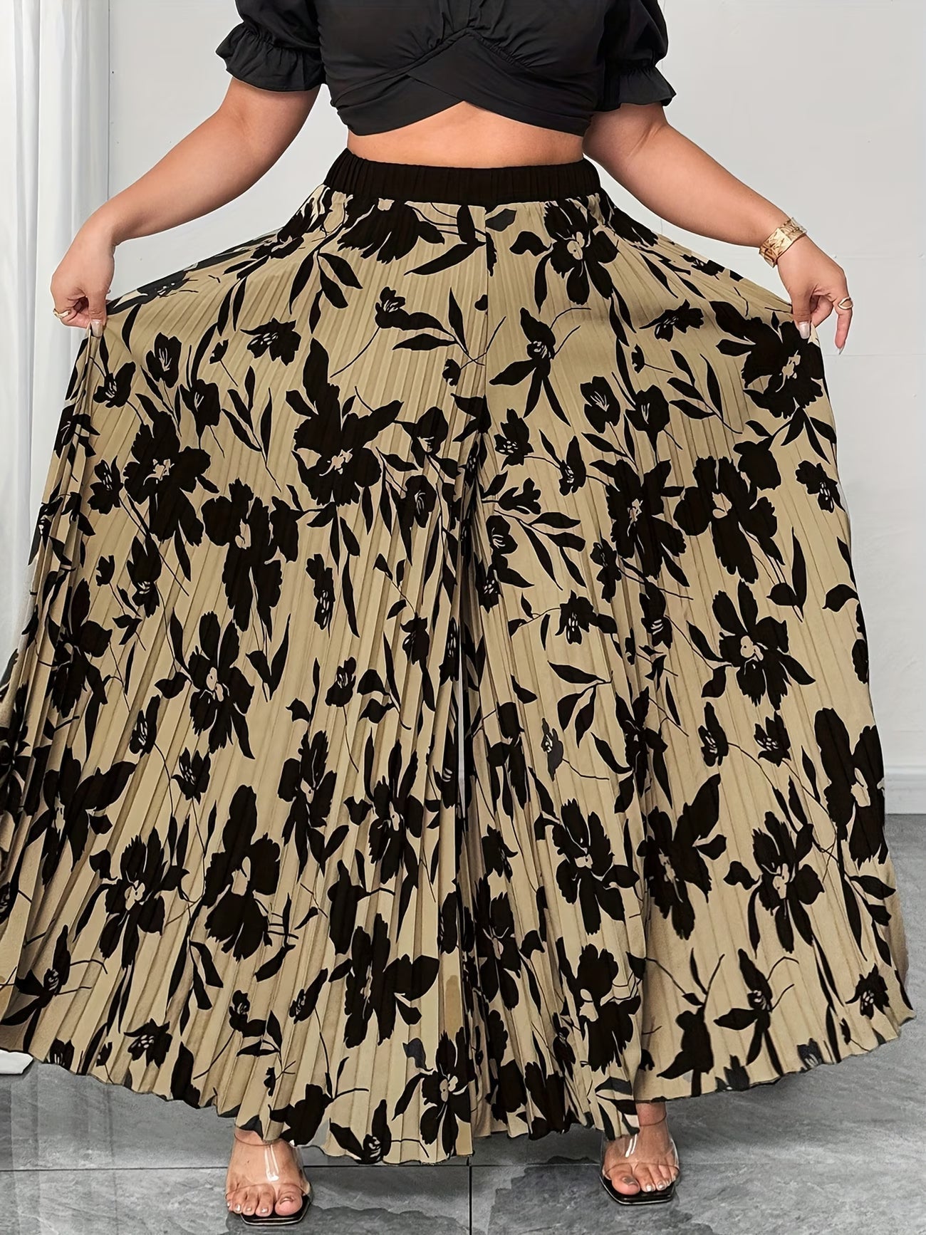 🌸 Elegant Floral Print Wide Leg Pants for Women 🌸