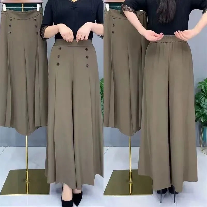 Ruidiandian Premium High-Waist Wide-Leg Palazzo Pants