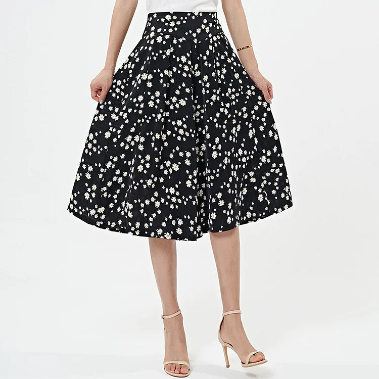 Womens High Elastic Waist Pleated Chiffon Wide Leg Culottes