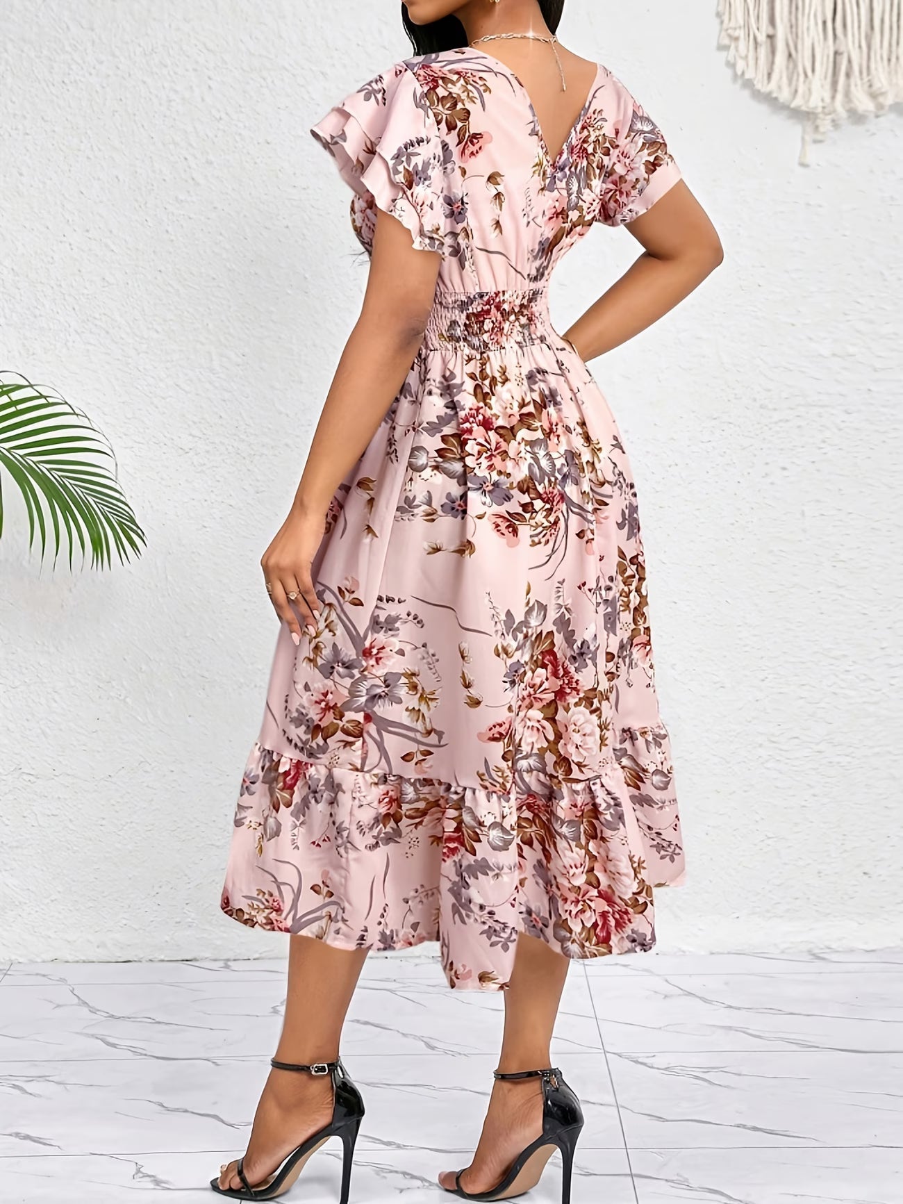Elegant Floral Midi Dress