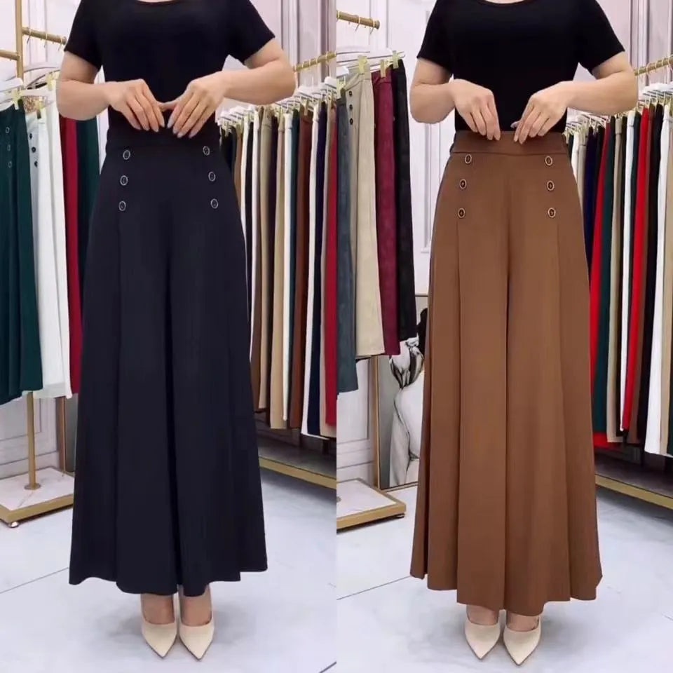 Ruidiandian Premium High-Waist Wide-Leg Palazzo Pants