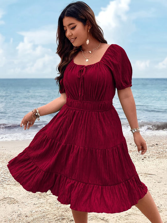 Women’s Plain Daily Short Sleeve SunDress