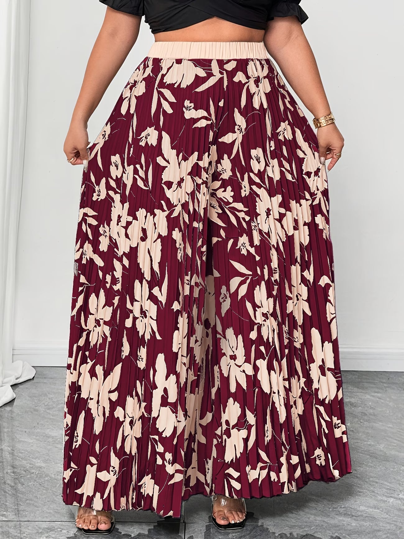 🌸 Elegant Floral Print Wide Leg Pants for Women 🌸