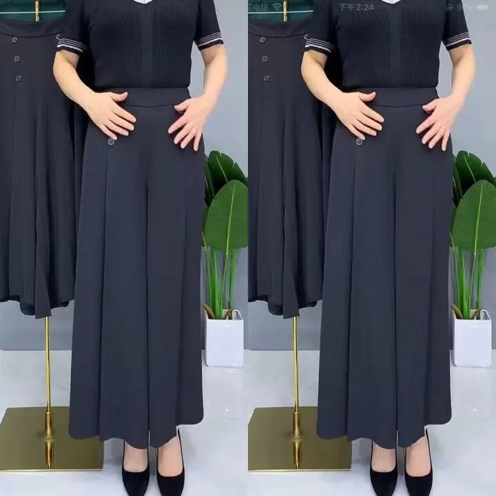 Ruidiandian Premium High-Waist Wide-Leg Palazzo Pants