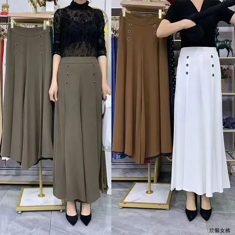 Ruidiandian Premium High-Waist Wide-Leg Palazzo Pants