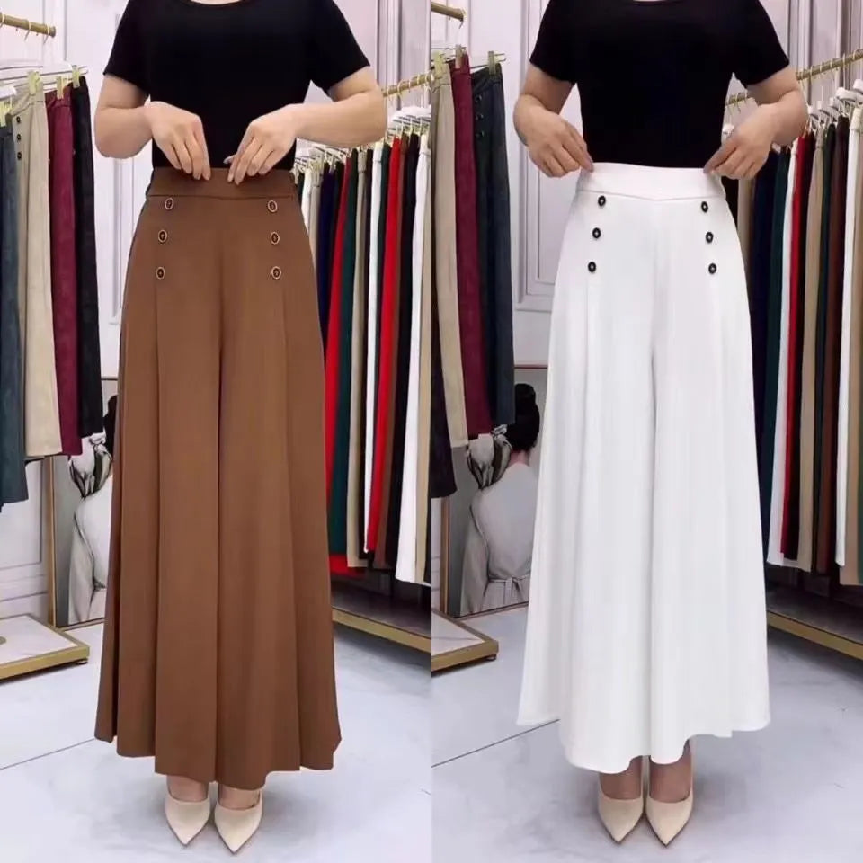 Ruidiandian Premium High-Waist Wide-Leg Palazzo Pants