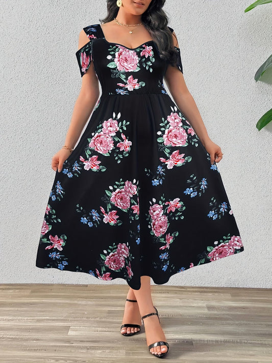 💖 Valentine Day Vacation Print Dress 💖