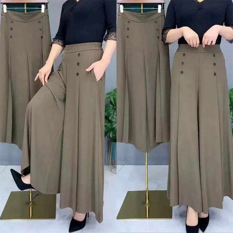 Ruidiandian Premium High-Waist Wide-Leg Palazzo Pants