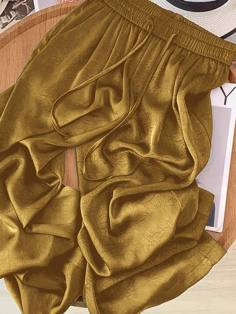 WaistSnatched Wide Pants