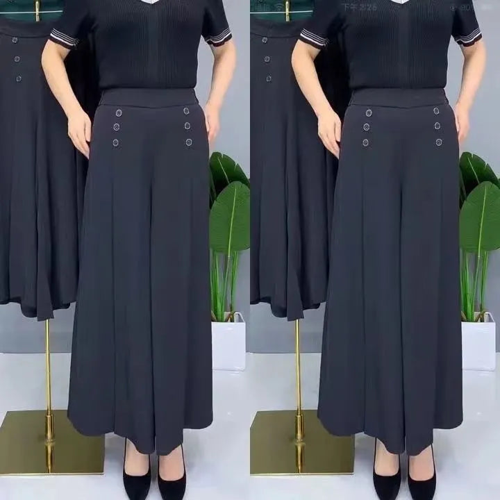 Ruidiandian Premium High-Waist Wide-Leg Palazzo Pants