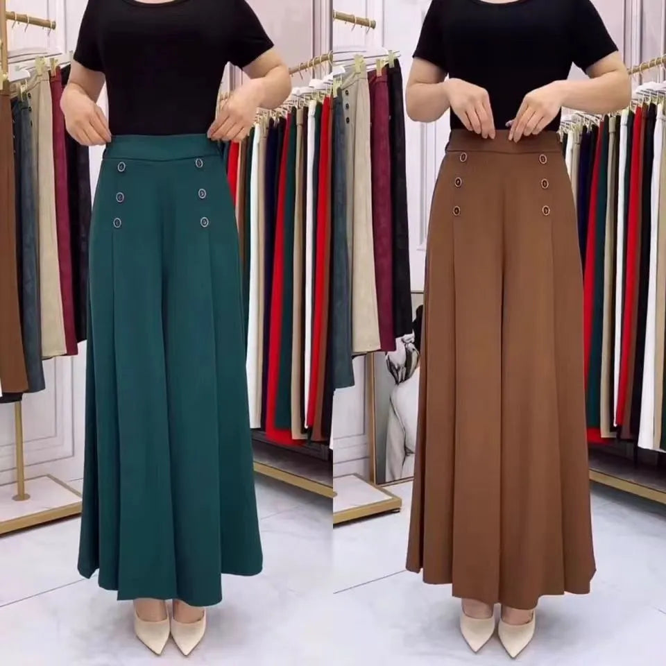 Ruidiandian Premium High-Waist Wide-Leg Palazzo Pants