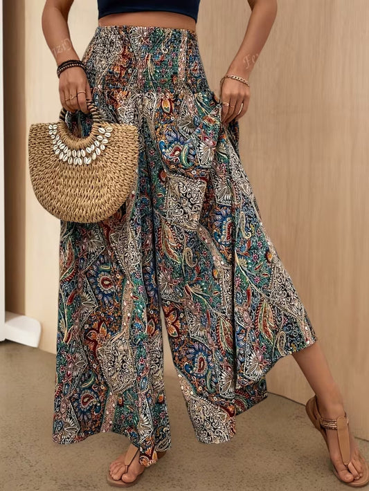 Boho Flow High-Rise Wide-Leg Pants